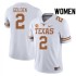 #2 Matthew Golden Longhorns Women SEC Conference Stitched Jersey White