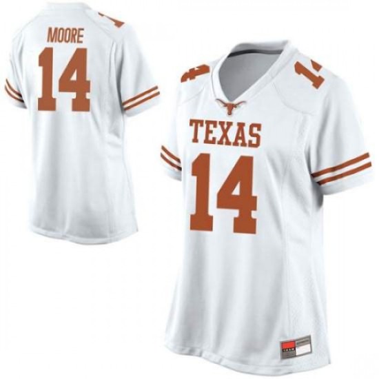 #14 Joshua Moore UT Women Game High School Jerseys White