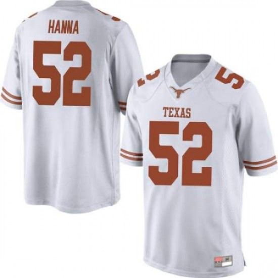 #52 Jackson Hanna UT Men Game NCAA Jerseys White