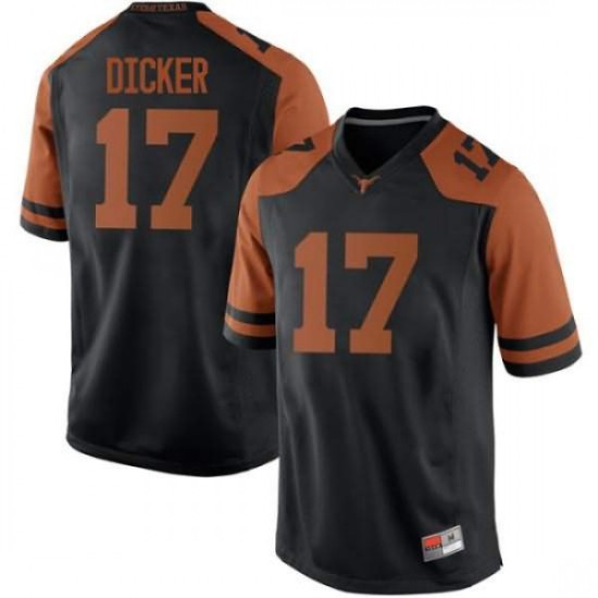 #17 Cameron Dicker Longhorns Men Replica NCAA Jersey Black