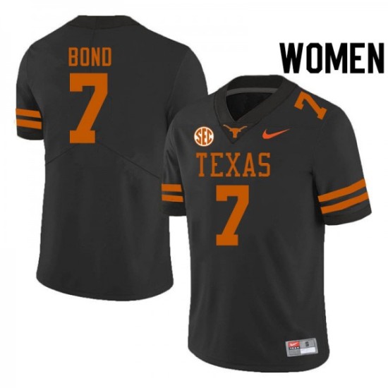 #7 Isaiah Bond Longhorns Women SEC Conference Stitched Jersey Black