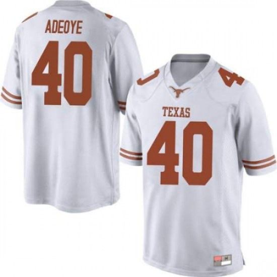 #40 Ayodele Adeoye Longhorns Men Replica NCAA Jersey White