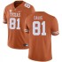 #81 Juan Davis UT Men SEC Conference Embroidery Jersey Orange