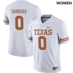 #0 Ja'Tavion Sanders Texas Longhorns Women's Nike NIL Replica Football Jersey - White