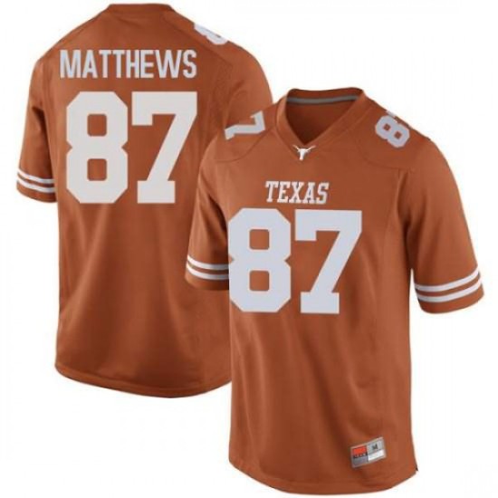 #87 Joshua Matthews Texas Longhorns Men Game College Jerseys Orange