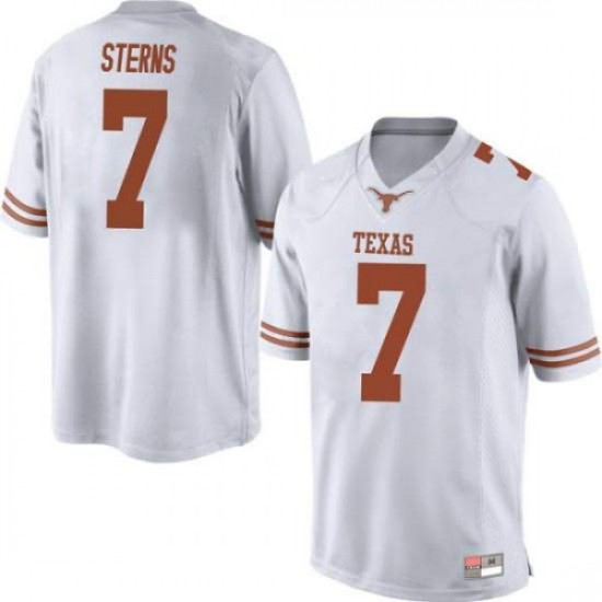 #7 Caden Sterns Longhorns Men Game Player Jerseys White