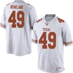 #49 Joshua Rowland UT Men Game University Jersey White