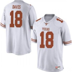 #18 Davante Davis UT Men Replica University Jersey White