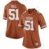 #51 Jakob Sell University of Texas Women Game Embroidery Jerseys Orange