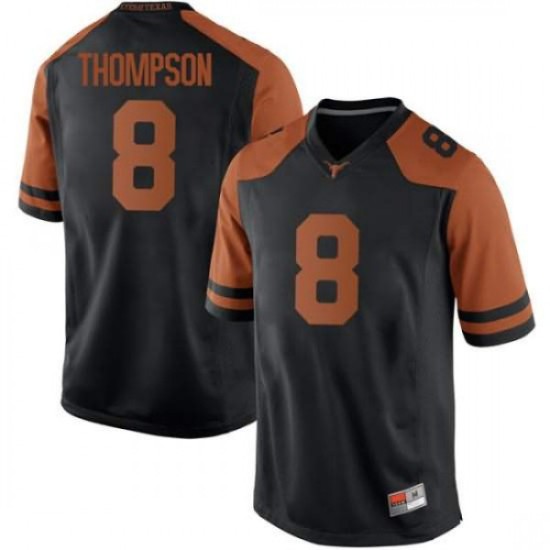 #8 Casey Thompson University of Texas Men Game Stitch Jerseys Black