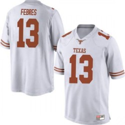 #13 Jase Febres Longhorns Men Game Official Jersey White