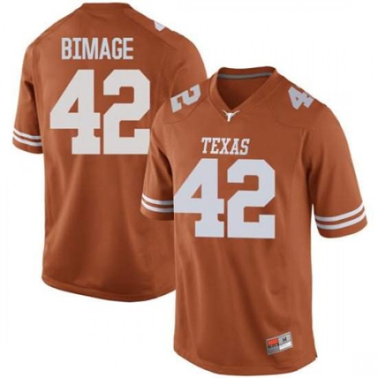 #42 Marqez Bimage Texas Longhorns Men Replica Alumni Jerseys Orange