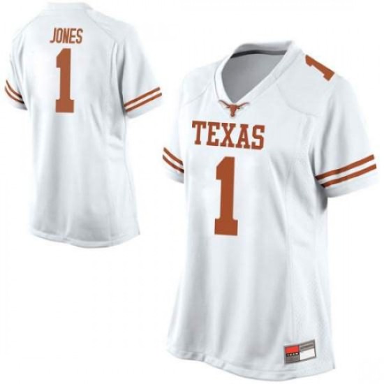 #1 Andrew Jones Texas Longhorns Women Replica Official Jersey White