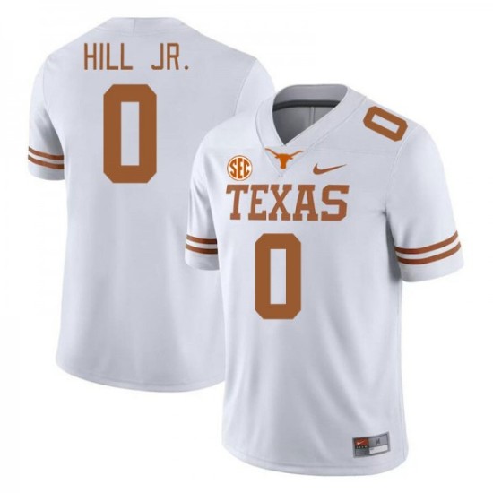 #0 Anthony Hill Jr. University of Texas Men SEC Conference Replica Jersey White