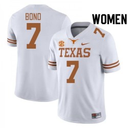 #7 Isaiah Bond Longhorns Women SEC Conference Game Jersey White