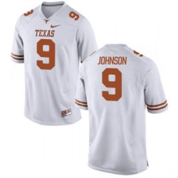 #9 Collin Johnson UT Men Game Stitch Jersey White