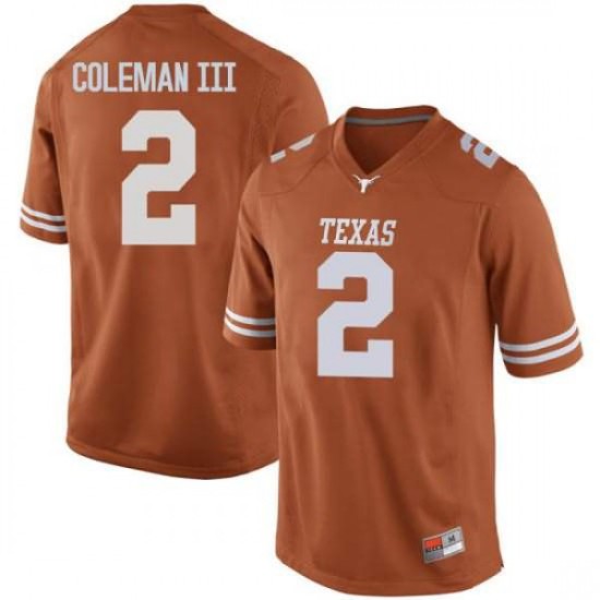 #2 Matt Coleman III Longhorns Men Game Alumni Jerseys Orange