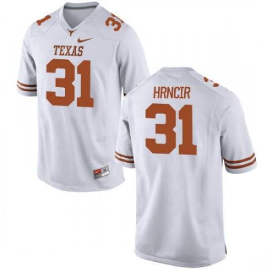 #31 Kyle Hrncir Longhorns Men Replica Alumni Jersey White