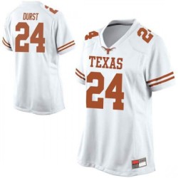 #24 Jarmarquis Durst University of Texas Women Replica University Jersey White