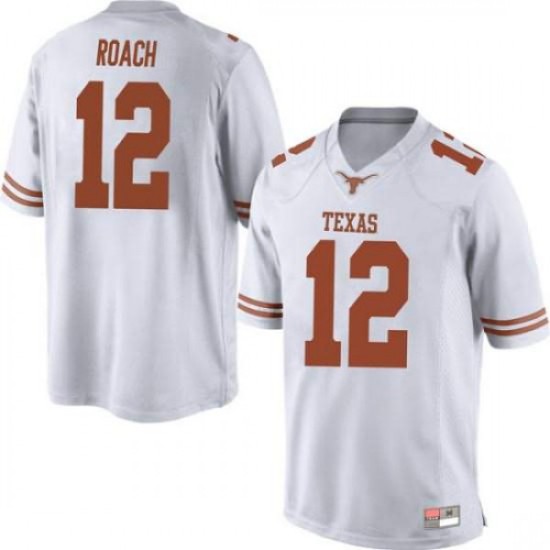 #12 Kerwin Roach II Texas Longhorns Men Replica Embroidery Jersey White