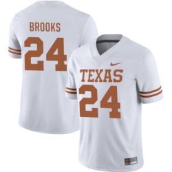 #24 Jonathon Brooks Longhorns Men's Nike NIL Replica Football Jersey - White