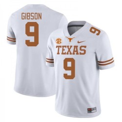 #9 Jerrick Gibson University of Texas Men SEC Conference Limited Jersey White