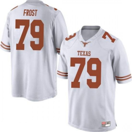 #79 Matt Frost Longhorns Men Game Football Jersey White