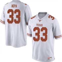 #33 Kamaka Hepa Texas Longhorns Men Game High School Jerseys White