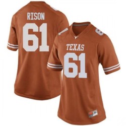 #61 Ishan Rison Texas Longhorns Women Game Official Jerseys Orange