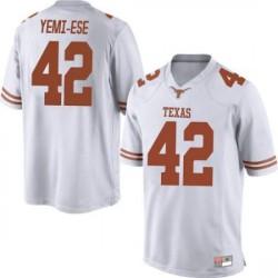 #42 Femi Yemi-Ese Texas Longhorns Men Game Stitch Jersey White