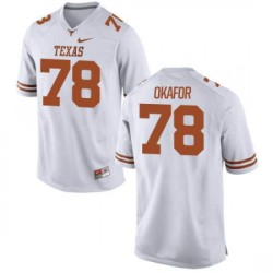 #78 Denzel Okafor Longhorns Men Authentic Alumni Jerseys White