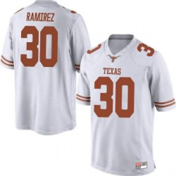 #30 Mason Ramirez Longhorns Men Game Stitched Jerseys White