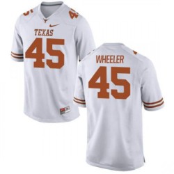 #45 Anthony Wheeler Texas Longhorns Women Limited NCAA Jerseys White