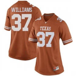 #37 Michael Williams Longhorns Women Replica Stitch Jersey Orange