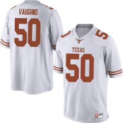 #50 Byron Vaughns Texas Longhorns Men Replica Alumni Jersey White