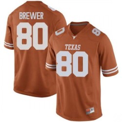 #80 Cade Brewer Longhorns Men Replica Player Jerseys Orange