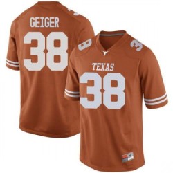 #38 Jack Geiger Longhorns Men Replica High School Jersey Orange