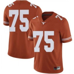 #75 Junior Angilau Longhorns Men Limited High School Jersey Orange