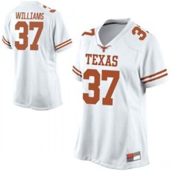 #37 Michael Williams Texas Longhorns Women Game Stitch Jersey White